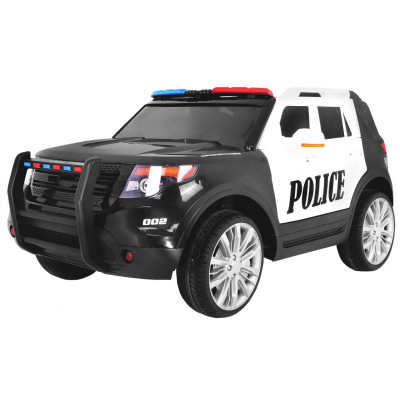 Elektrické autíčko - policajné SUV - čierno-biele